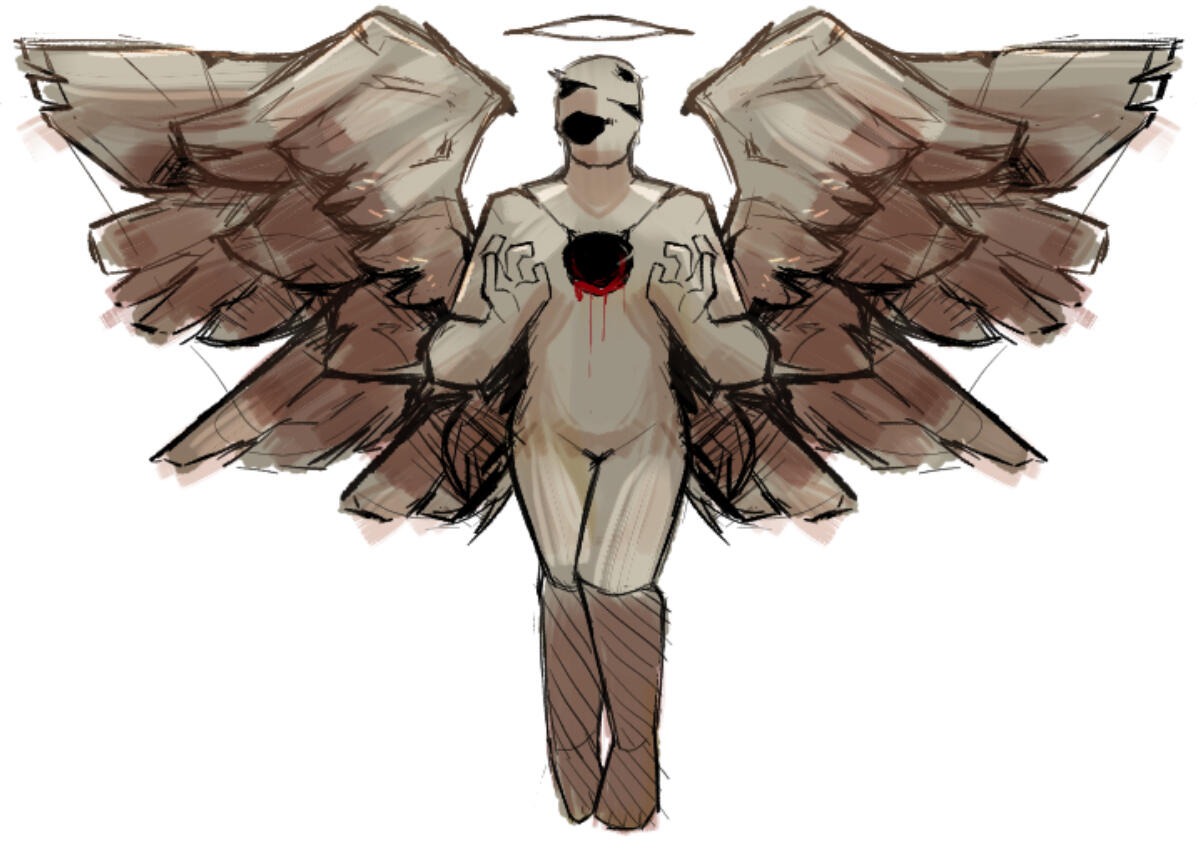 test doodle of the crying children from library of ruina