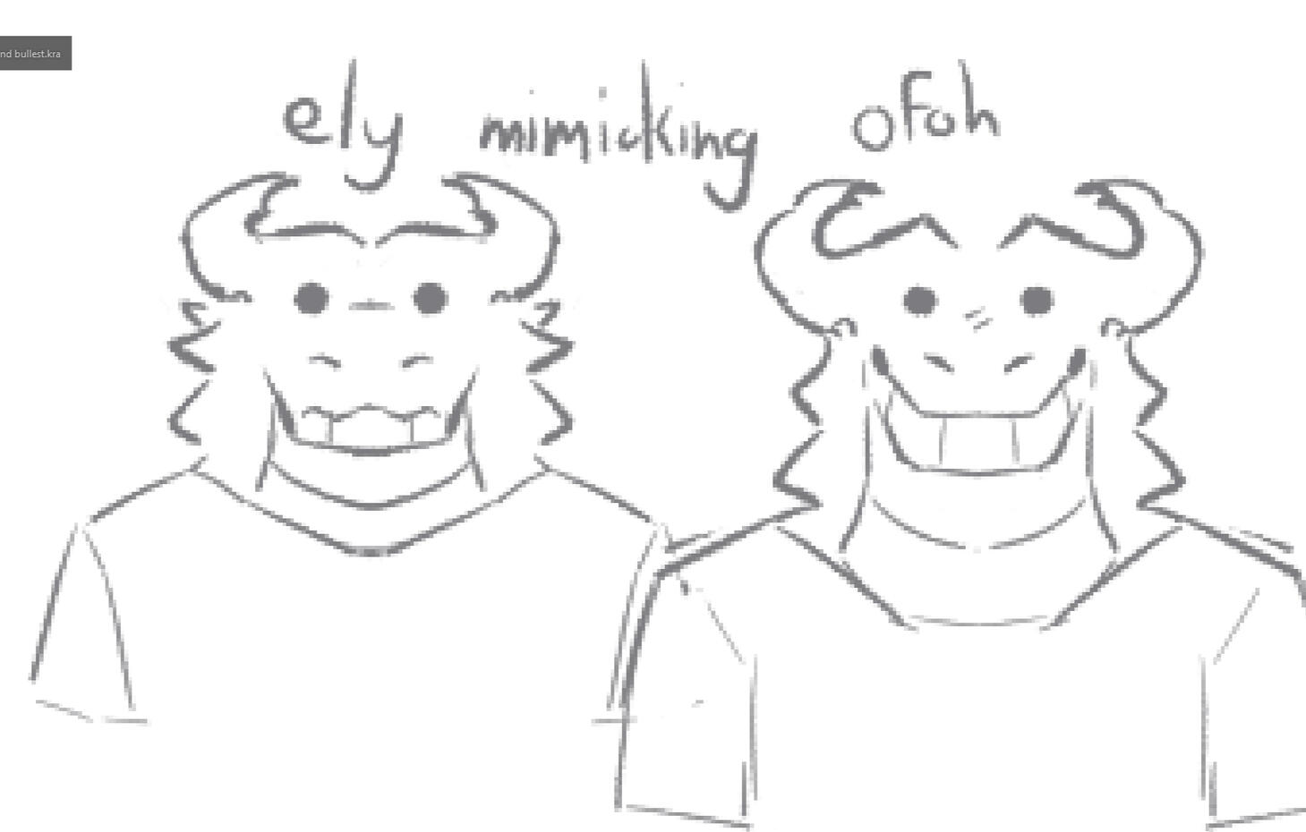 lil doodle of ely's mimicry
